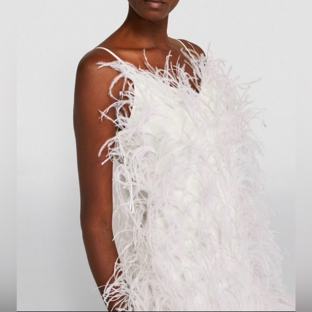 cult gaia White Feathered Mini Dress - Picture 7 of 7